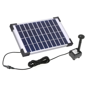 

Solar Water Pump Aquarium Accessories Power Panel Kit Fountain Pool Garden Pond Square 380L/H 5W Water Pump Garden Decoration