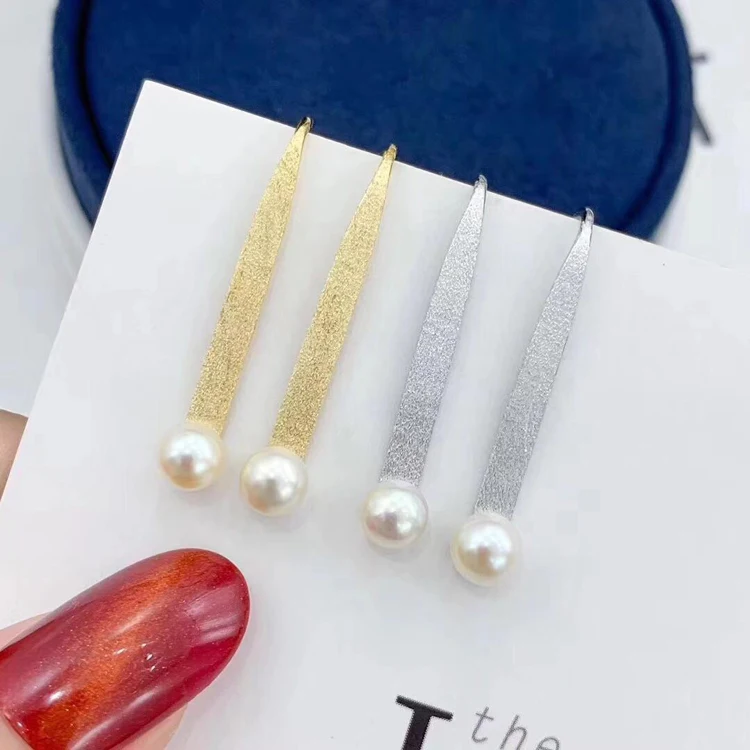 

3Pairs/Lot Clasic Pearl Earrings Findings S925 Sterling Silver Pearl Stud Earrings Settings Women DIY Jewelry Accessory