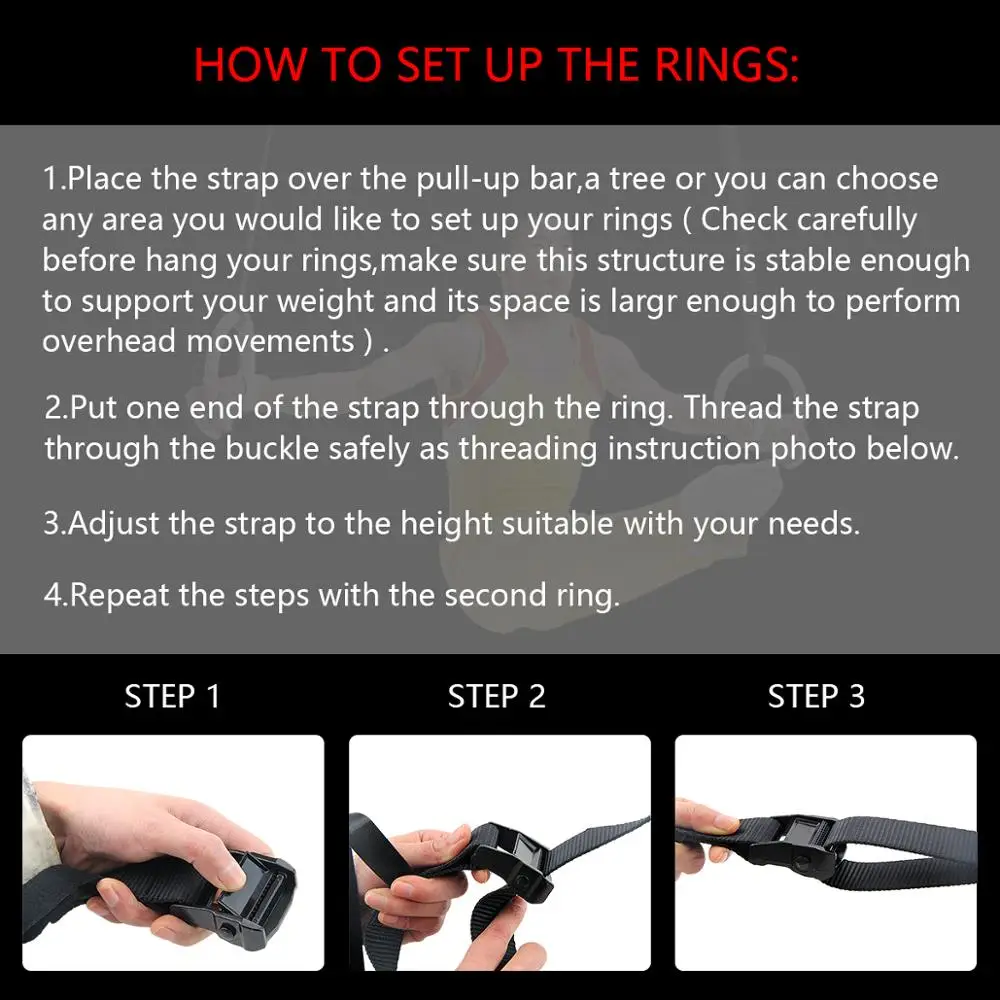Wood Gymnastic Rings Gym Rings Workout For Home Gym & Cross Fitness Great for Your Muscle Ups Pull Ups & Strength Training