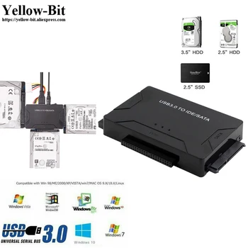 

USB 3.0 to IDE & SATA Converter External Hard Drive Adapter Kit 2.5"/3.5" Cable