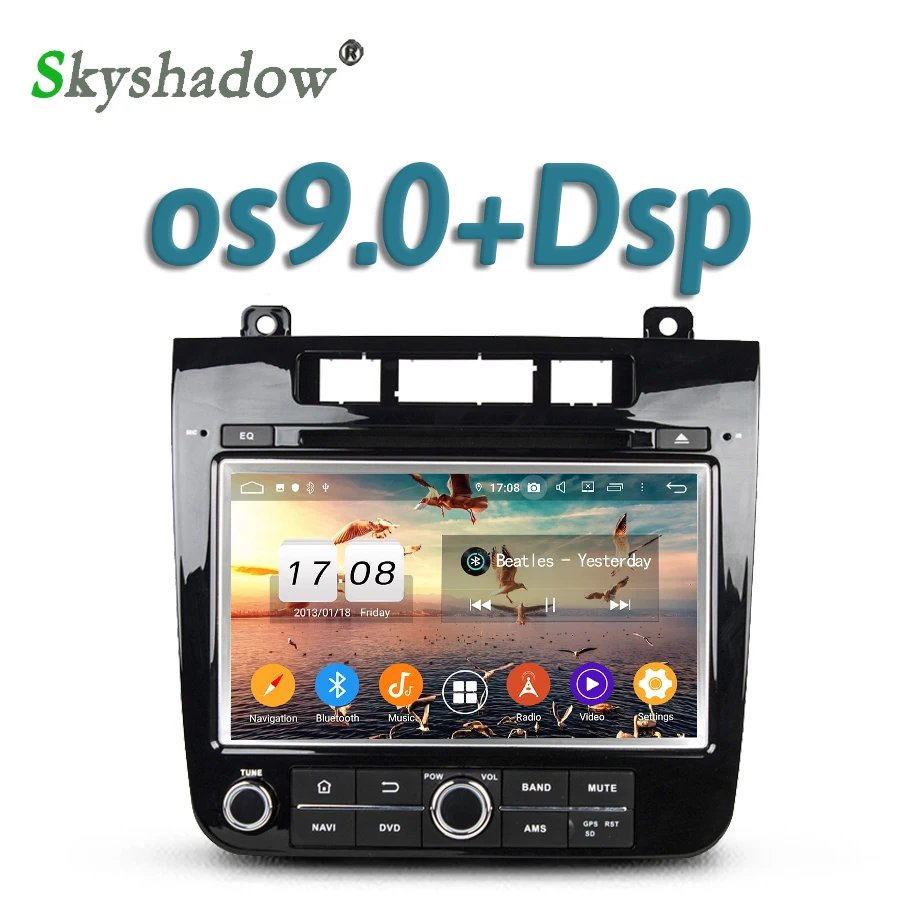 Excellent DSP Android 9.0 8Core 4GB + 32GB Car DVD Player Wifi RDS RADIO Bluetooth 4.2 GPS map For VW TOUAREG 2010- 2013 2014 2015 2016 0