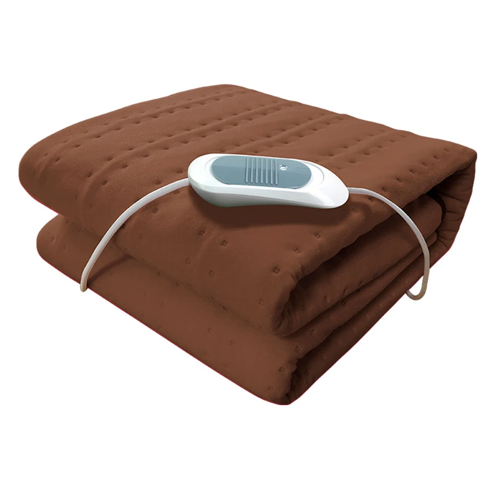 

Warm Timing Control Heater Pad Single Practical Electric Blankets Artificial Velvet Mat Solid Adjustable Temperature Home Use