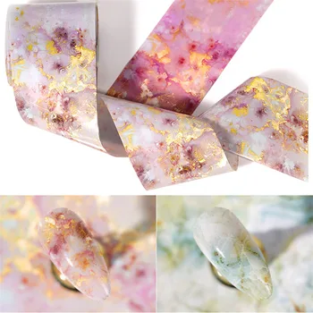 

Nail Foils Marble Series Pink Blue Foils Paper Nail Art Transfer Sticker Slide Nail Art Decal Nails Accessories 1 Box