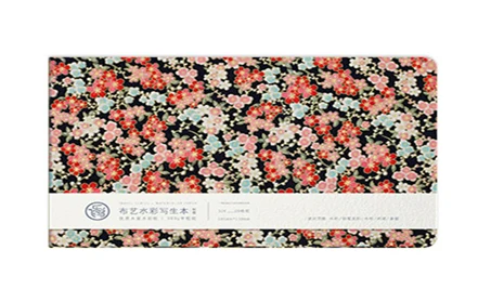 Flowers Портативная профессиональная Акварельная бумага 20 тканевые простыни Обложка ручная роспись альбом для акварельных красок для художника студентов дорожные принадлежности - Цвет: Flowers