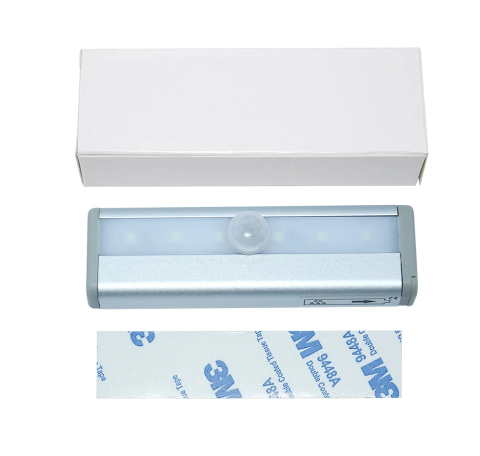 人体感应灯带长条无线自粘橱柜灯led柜底灯充电厨房鞋衣柜灯_06