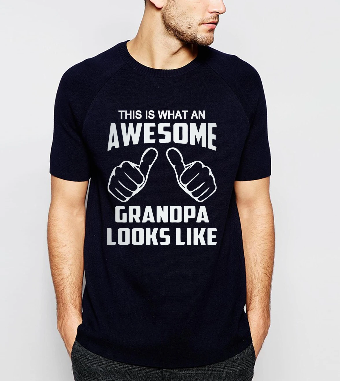 

Funny Men T Shirt This Is What An Awesome Grandpa Looks Like Letters Print Summer Short Sleeve T Shirts Personalized Tshirt Tees