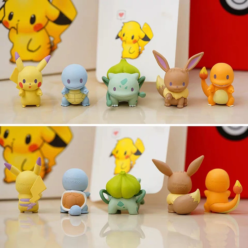 Takara Tomy Pokemon Doll Squirtle Pikachu Bulbasaur Charmander Eevee Action Figure Elf Children Toy Gifts |