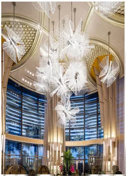 

Hotel engineering custom chandelier glass Italian shopping mall sales offices sand table duplex villa dandelion chandelier led