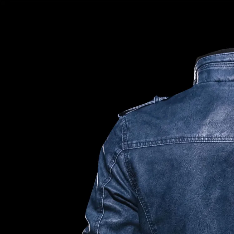 New 7XL Men's PU Jacket Leather Coat Autumn Slim Fit Faux Leather Motorcycle Jackets Male Coats Brand Clothing Outerwear