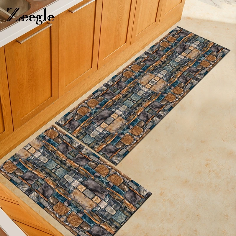 Zeegle Kitchen Carpet Non-slip Floor Mat Carpet For Living Room Floor Mat Bedroom Carpet Bedside Rugs Flannel Kitchen Rugs