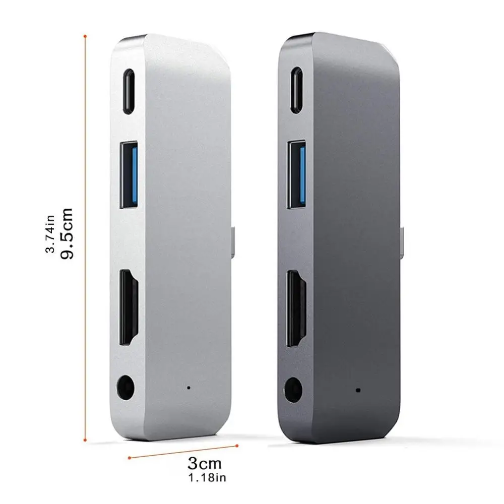 Hub Adapter with USB C TYPE C PD Charging 4K HDMI 3 5mm Headphones for iPad Pro 2018 for MacBook Pro Extend Dock