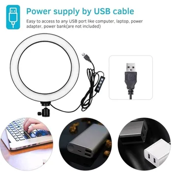 

USB Interface Brightness Adjustable Light Beauty Lamp On-Camera Video Lights Selfie Lamp Ring Dark Photo Fill Light Beauty Tools