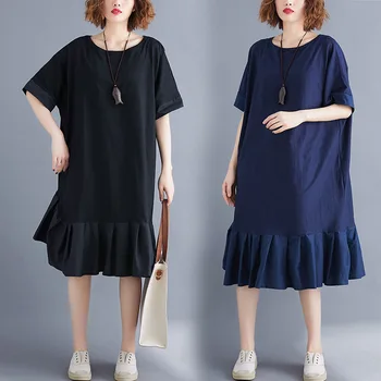 

Maternity dress pleated ruffled hem maternity gowns stitching womens clothing dresses korean maternity clothes