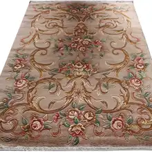 Ковер винтажный шерстяной французский ковер из толстого плюша 137X198 см 4,5 'X6. 5'