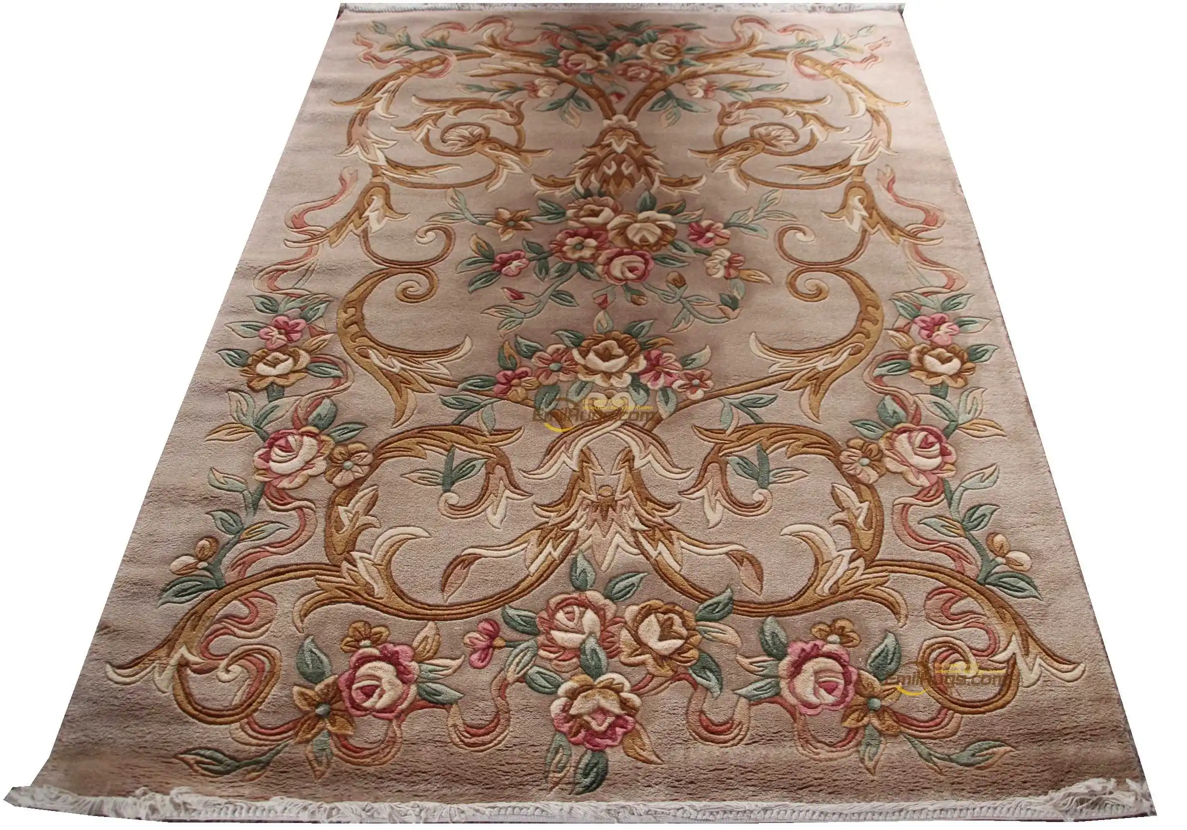 rug vintage wool french carpet About machine made Thick Plush Savonnerie Rug  137X198cm 4.5'X6.5' 