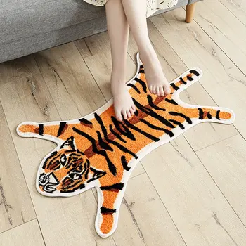 

Tiger Printed Rug Cow Leopard Tiger Printed Polyester Non-Slip Antiskid Mat 54.5cm*82cm Animal Print Carpet