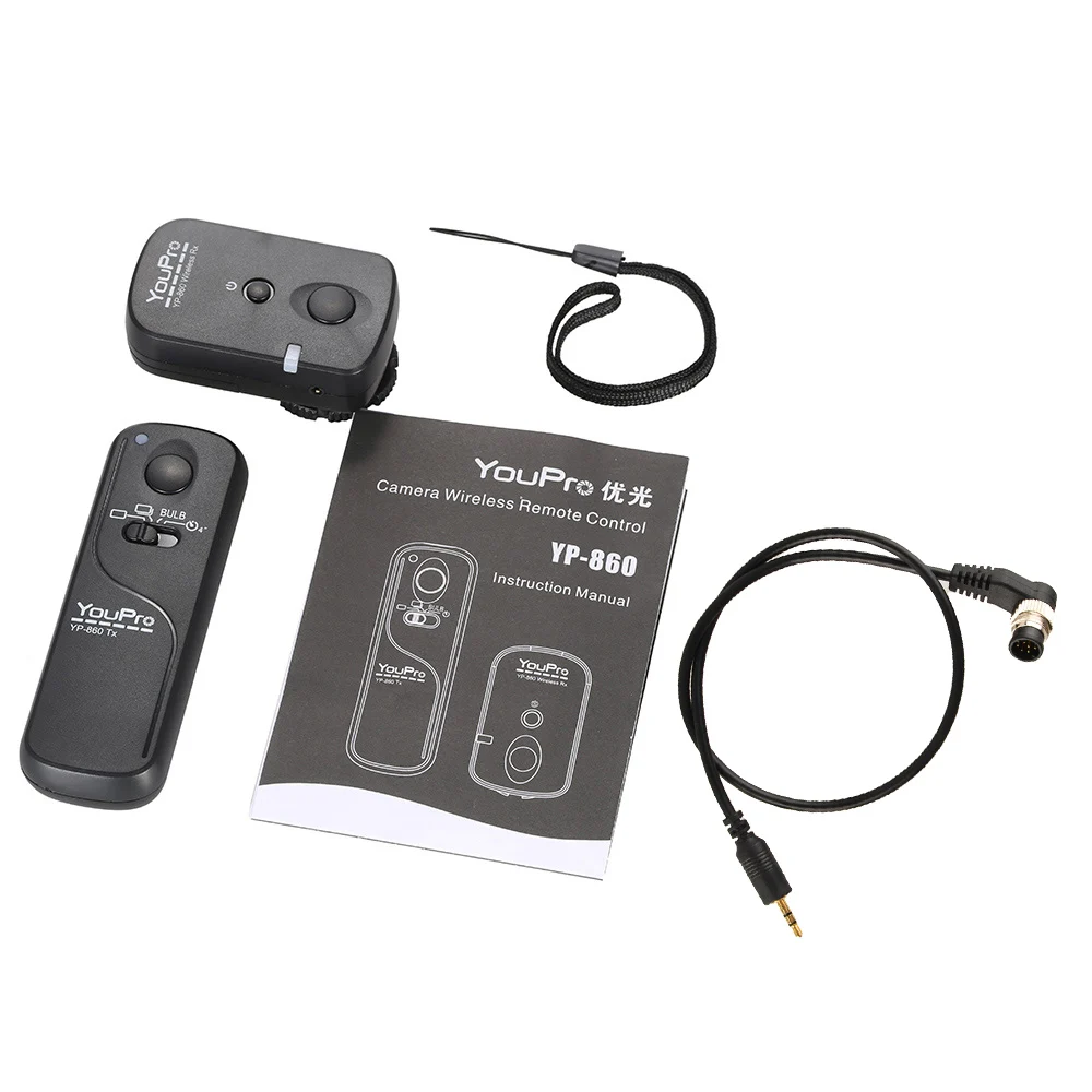 YouPro YP-860 DC2 2,4G беспроводной пульт дистанционного управления спуска затвора передатчик приемник 16 каналов для Nikon DSLR камеры