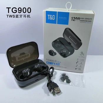 

T&G 900 TWS True Bluetooth 5.0 Earphone Stereo Bass Wireless Earbuds Sport Headphone IPX5 Waterproof Earbuds