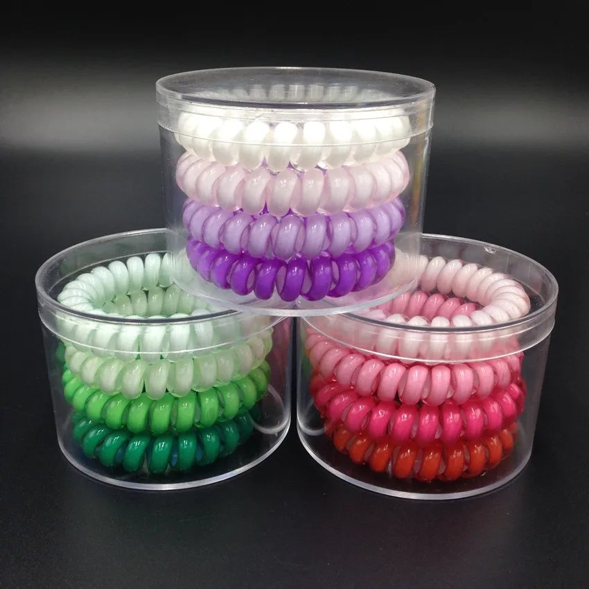 

25Pcs 25 Colors 5cm High Quality Telephone Wire Coil Elastic Band Hair Tie Hairband Ponytail Holder Bracelet Women Scrunchies