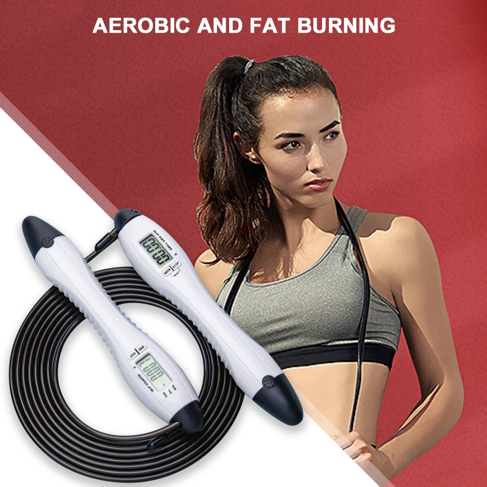 

Skipping Rope with Counter Steel Cable Tangle-Free 9.2ft Speed Skipping Rope for Workout Gym Fitness