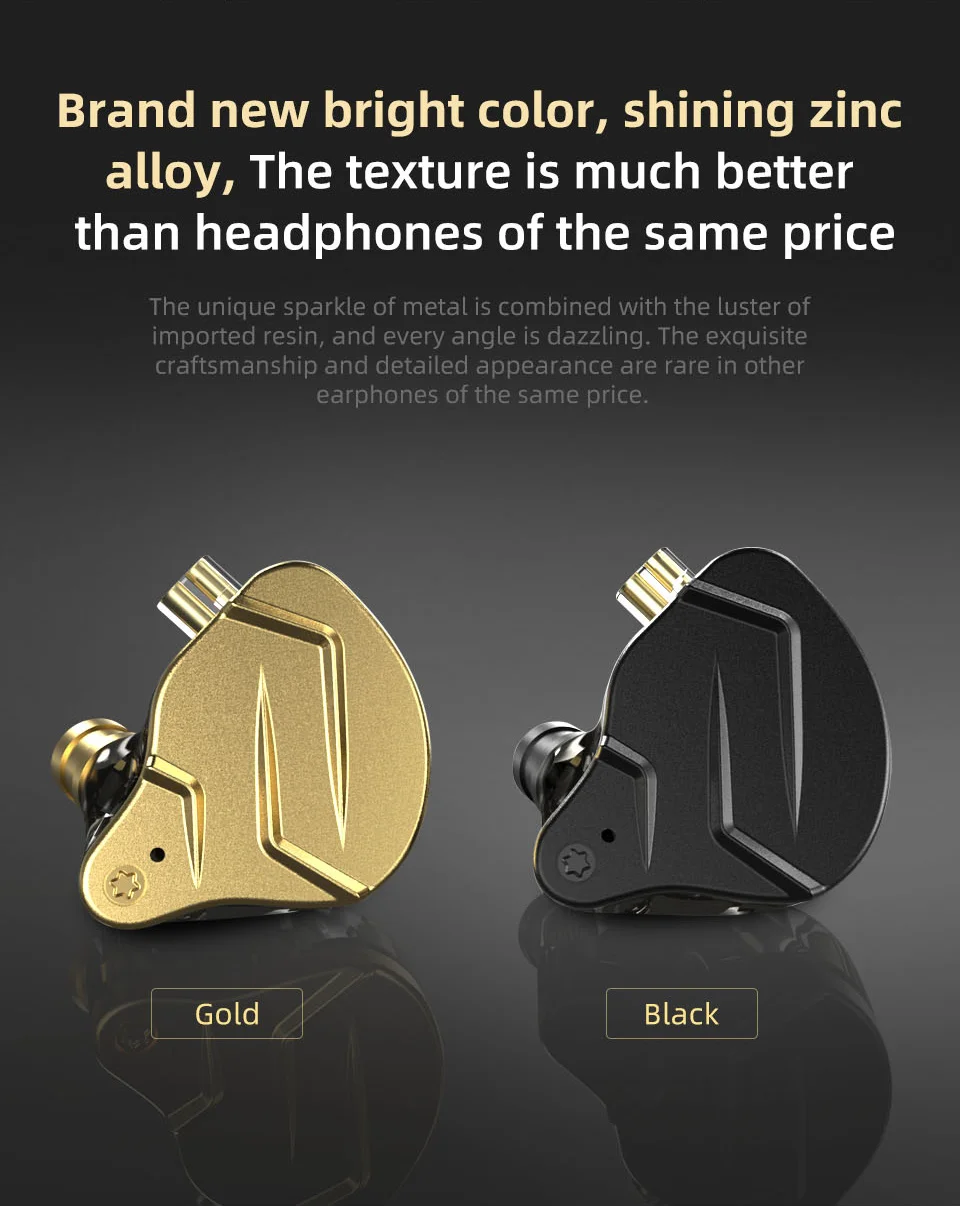1DD KZ Headset Earphone Hybrid HIFI 