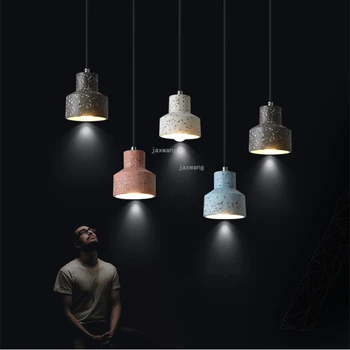

Modern LED Terrazzo Pendant Lights Nordic Retro Hanging Ceiling Lamps Creative Living Room Hanglamp Warm Cafe Light Fixtures