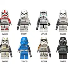 Строительные блоки имперский красный плащ армейский космические войны штурмовой солдат Клон Trooper модель Bircks Star Wars Fiugres детские игрушки подарки