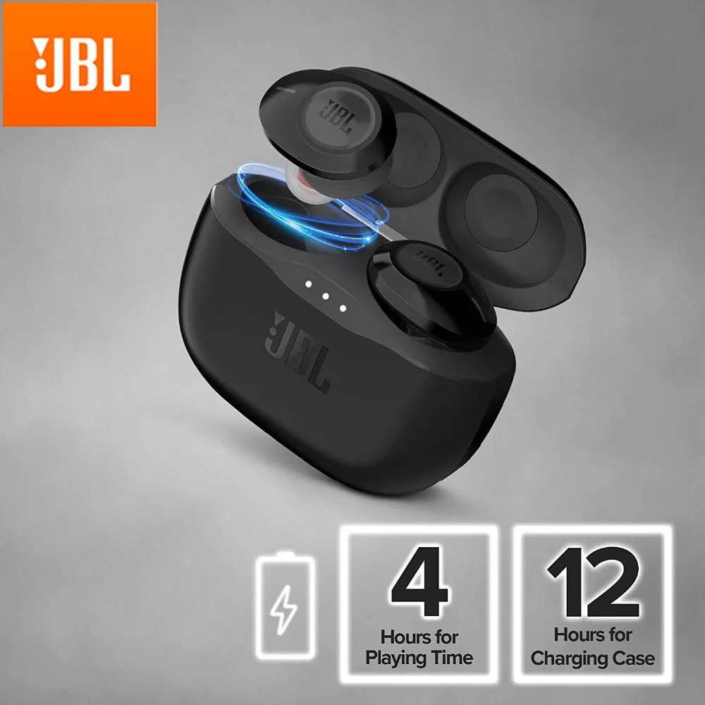 JBL T120TWS настоящие беспроводные Bluetooth наушники TUNE 120 TWS стерео наушники бас звук наушники гарнитура с микрофоном зарядный чехол