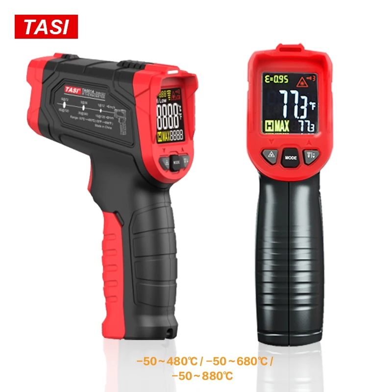 

TASI 880 Degrees Celsius Colorful Display High Temperature Infrared Laser Thermometer