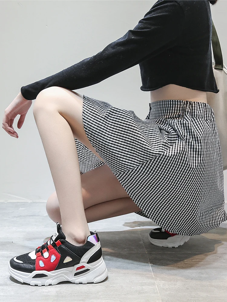 С волнообразным краем zapatos de mujer off white обувь Сезон Зима Женские кроссовки Обувь на