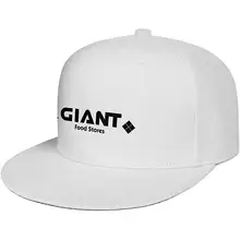 LHSPOSIFD унисекс мужская плоская шляпа хипстер Регулируемая папа гигантская-еда-магазины-логотип-черный-бейсболка