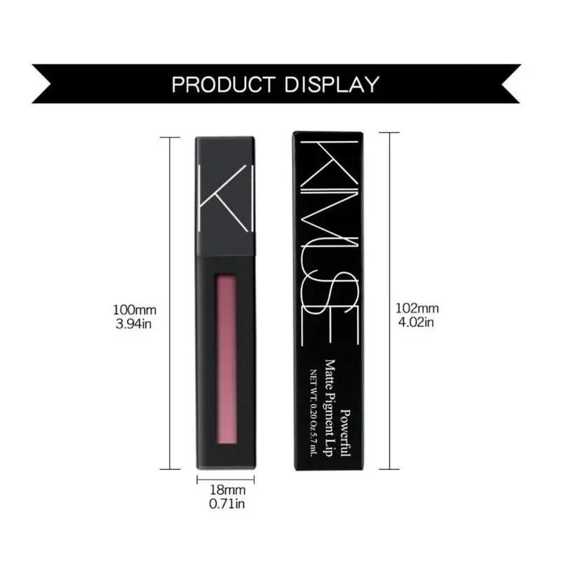 12 Colors Lip Gloss Waterproof Lasting Matte Liquid Lipstick Easy To Carry Nude Red Non-stick Cup Lip Tint Makeup