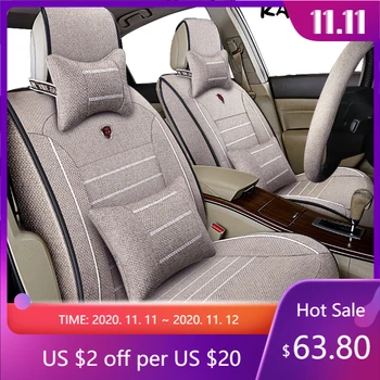 

KADULEE flax car seat cover for renault symbol scenic 2 3 for seat altea cordoba ateca leon alhambra toledo Auto accessories