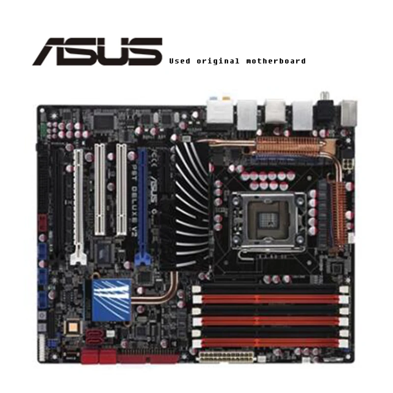 LGA1366 для ASUS P6T Deluxe V2 оригинальный б/у настольный компьютер Intel X58 Материнская плата