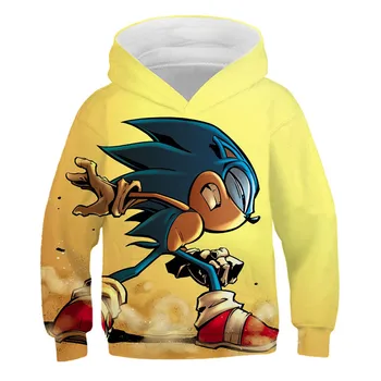 

Sonic the Hedgehog New 2020 Kids polyester Hoodie 3D cartoon autumn and winter Sweatshirts Children Boy/girl Casual Hoodies