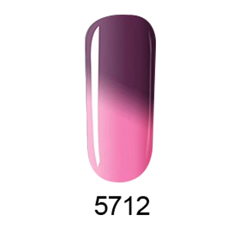 Температурный Гель-лак термальный сменить гель лак для ногтей УФ-лак термо Хамелеон Гибридный лак Полупостоянный лак для ногтей - Color: 5712