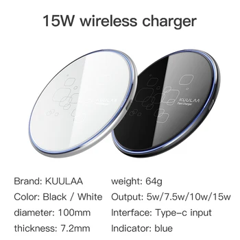 Wireless Charger 15W Phone charger For xiaomi iphone 6