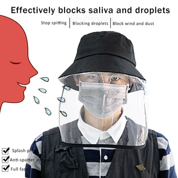

Full Face Shield Mask Clear Visor visiere Protection Safety Work Guard Hat For Droplet Dust Oil Fume Protective Face Shield