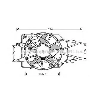 

Cooling fan Ford Focus I Ava art. fd7508