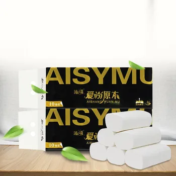 

10 Roll White Toilet Paper Toilet Roll Tissue Roll Pack Of 10 3Ply Paper Towel Tissue Household Hollow Replacement Roll Paper X#
