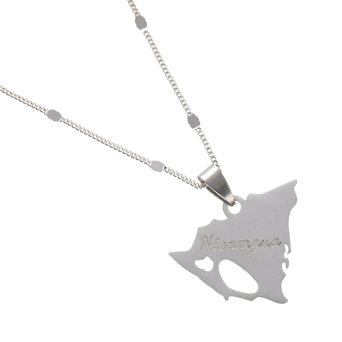 Country Gold Color Nicaragua Map Pendants Necklaces Women Men Engrave Nicaraguan Name Jewellery 3
