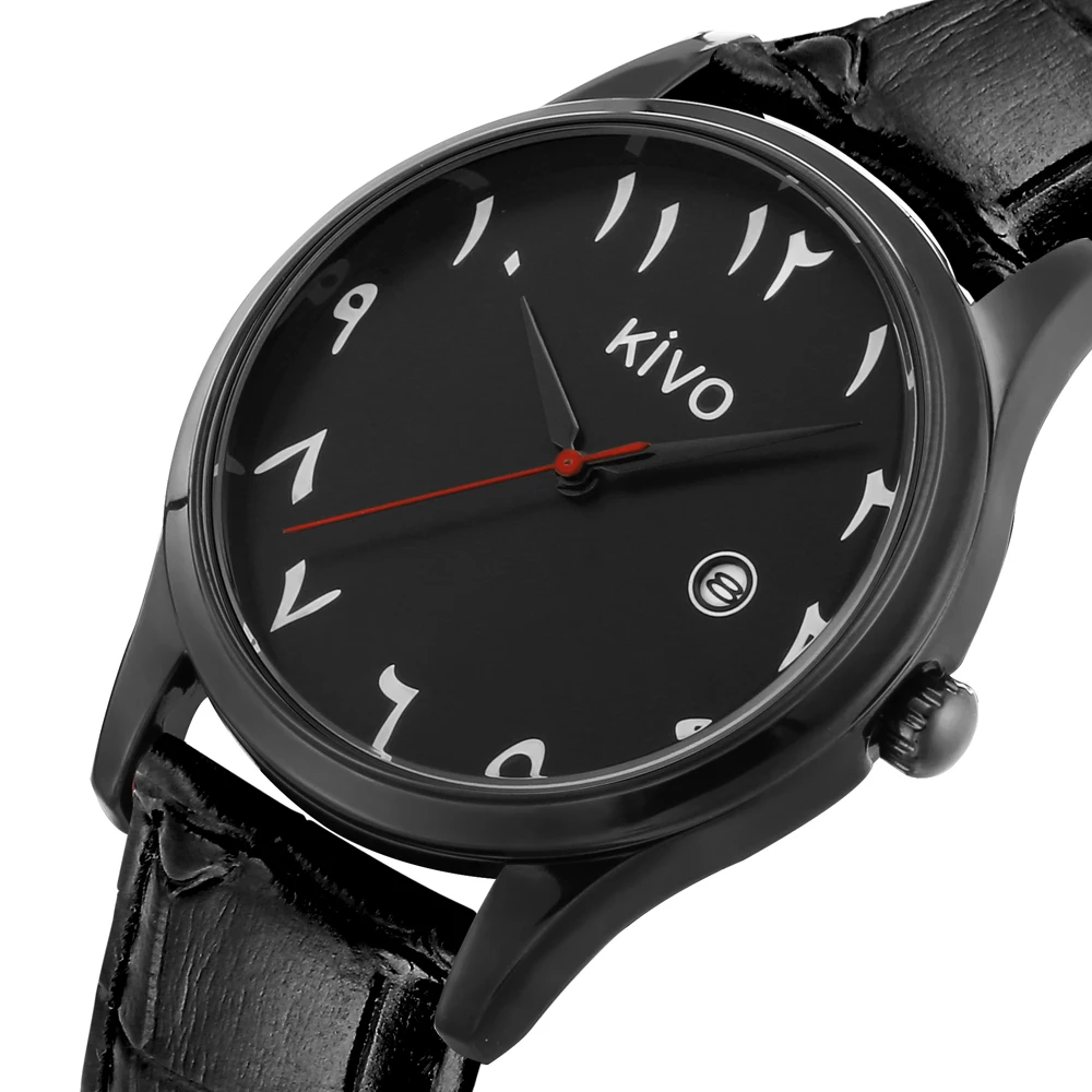 Islamic Watches Urdu Numbers Dial Face Arabian Wrist Watches Thin Case Design Montes