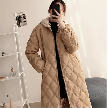 

Removable Hooded Jackets 2020 Autumn Full Sleeves Color Matching Diamond Keep Warm Cotton Women Coat Loose 5D090