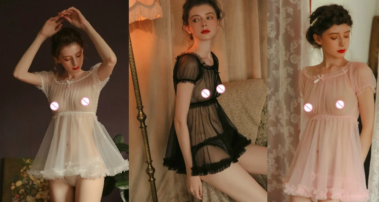 Сексуальное женское белье Babydoll, прозрачное платье для сна, стринги, сексуальное нижнее белье для женщин, Baby Doll Mujer, Эротическая сексуальная одежда, langery Lenceria