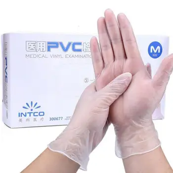 

100/300PCS Transparent Disposable PVC Gloves Dishwashing/Kitchen/ /Latex/Rubber/Garden Gloves Universal For Home Cleaning