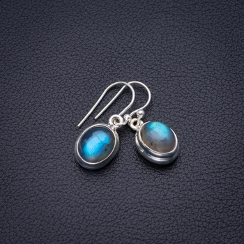 

Natural Blue Fire Labradorite Handmade 925 Sterling Silver Pendant 1" D3230