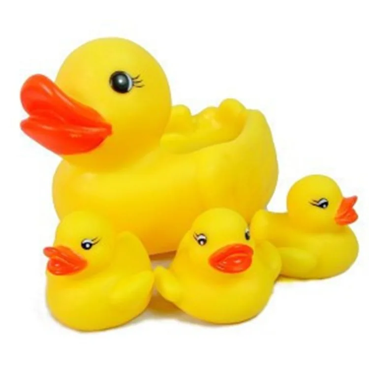 1 сумка 4-Pack Детская игрушка для купания утка детская игрушка утка игрушки 1 большая 3 маленькая утка