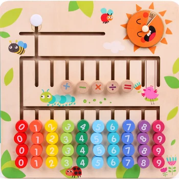 

New Mathematics Toy Wooden Puzzle Toy Matching Toy Montessori Materials Count Numbers Educational Toys Birthday Gift D103