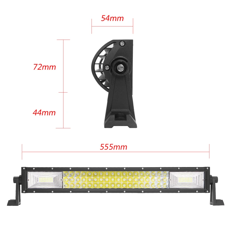 ECAHAYAKU 20 дюймов 324 Вт прямой(изогнутый) светодиодный световой бар IP68 комбинированный луч для Polaris RZR XP1K RZR 1000 RZR 900 грузовик поезд E-bike
