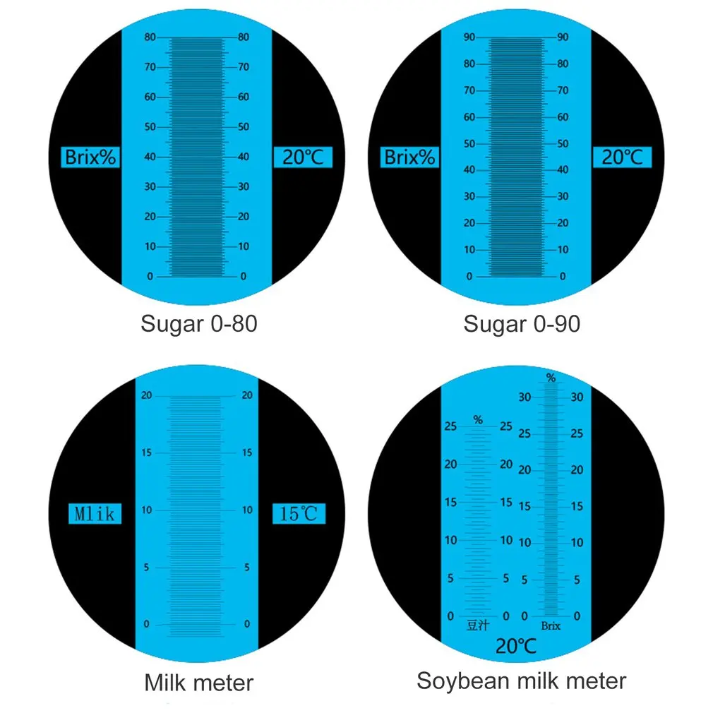 Ручной рефрактометр, медный сердечник, измеритель концентрации сахара и солености, фруктовая сладость, точка замерзания, Baume, медовый тестер